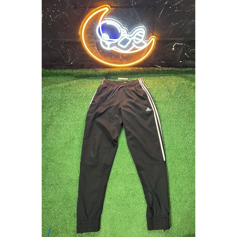 Adidas Mens Primegreen Pull On Track‎ Training Pants Size Small Black Zip Ankle